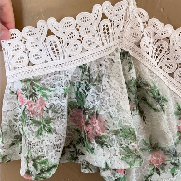 Floral lace off the shoulder dress - Picture 2 of 5